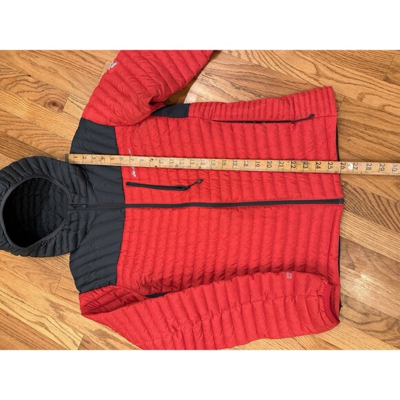 Eddie Bauer Red Black First Ascent Stormdown 800 Down Thin Puffer Jacket Men’s M - Picture 8 of 9